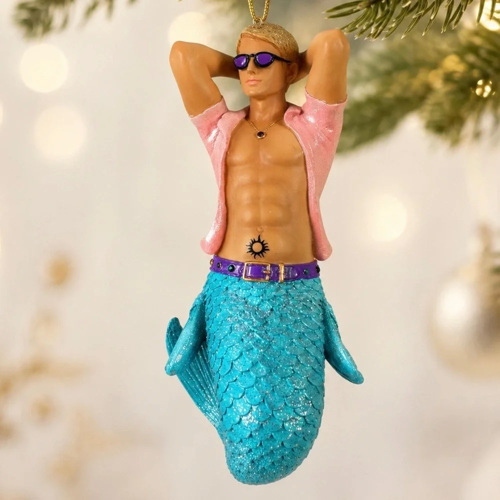December Diamonds 2015 Key West Merman Retired Christmas Ornament w/Box 55-90850